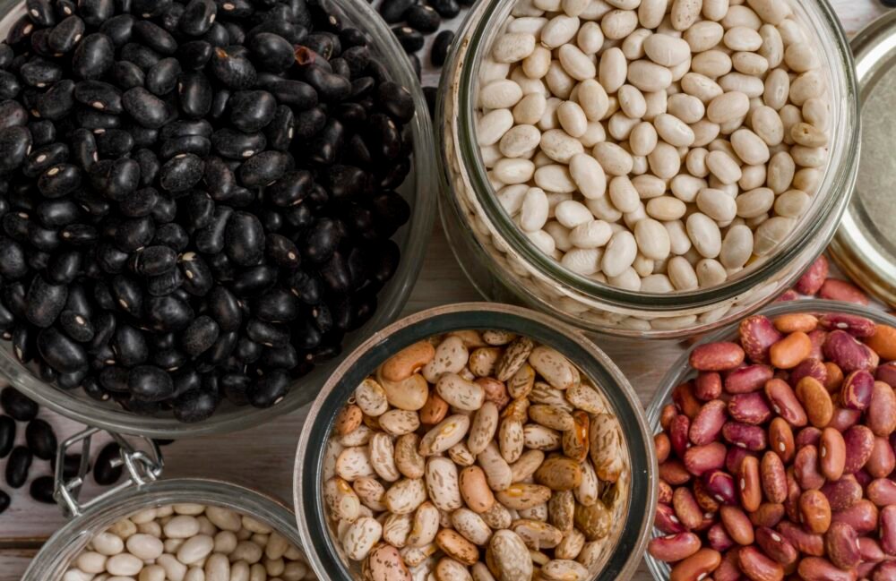 vegetarian meals with beans cooked from dried beans varieties